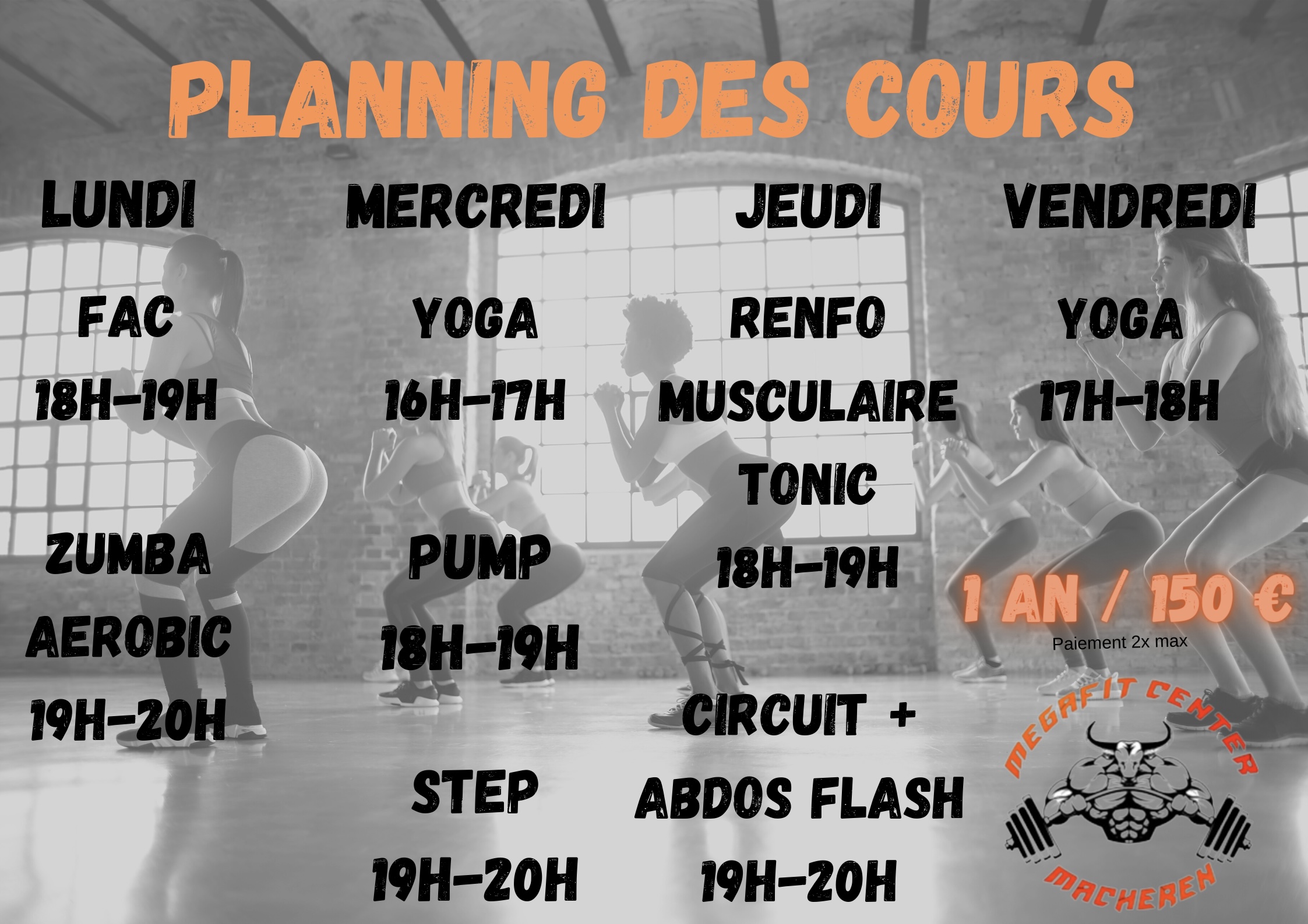 planning des cours 2022